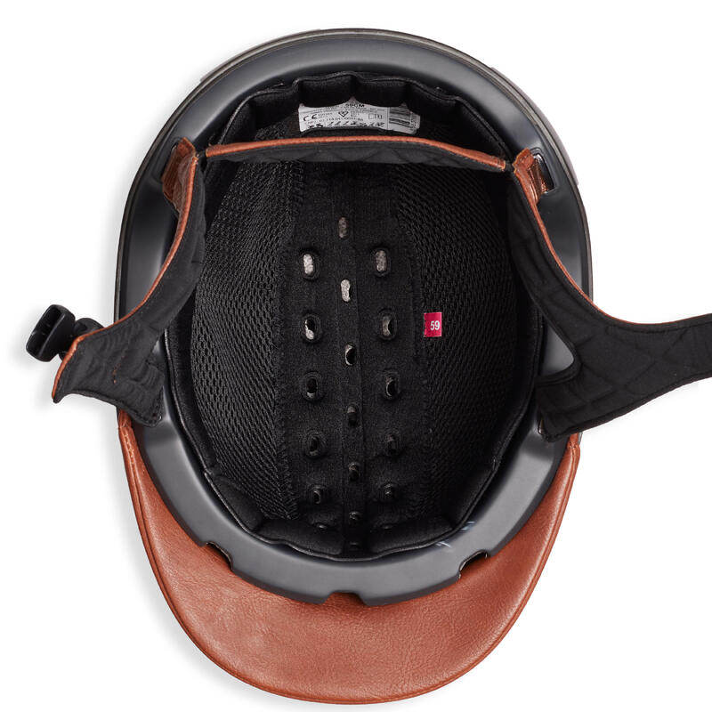900 Horse Riding Helmet + Bag Black FOUGANZA Decathlon