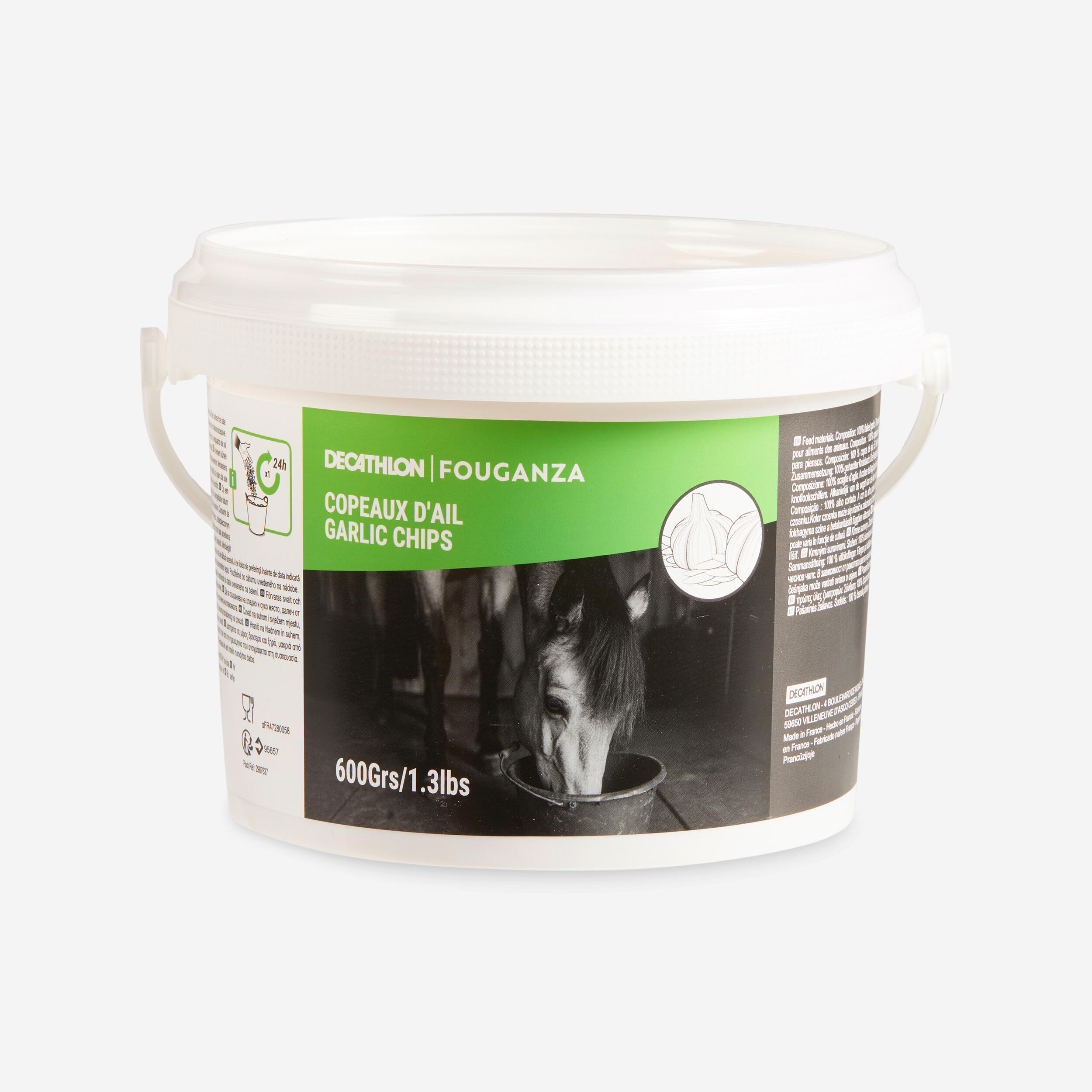 Fokhagyma takarmánykiegészítő granulátum lovaknak, 600 g Fouganza