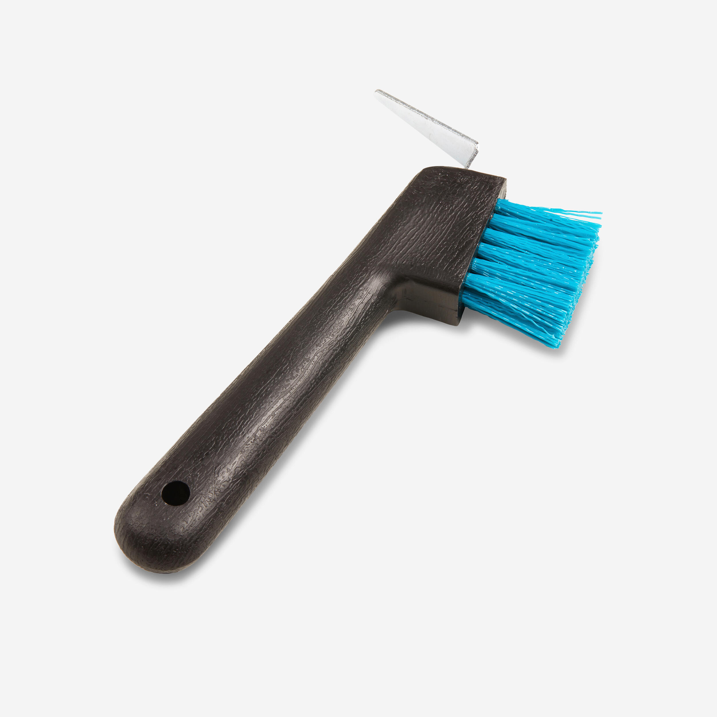 Horse Riding Hoof Pick Brush - Turquoise Blue - FOUGANZA