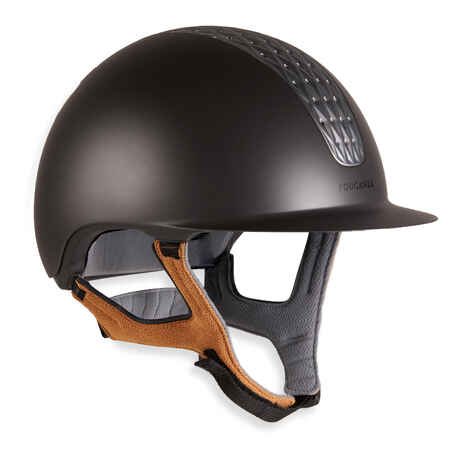 Adult and Kids' Horse Riding Helmet 520 - Grey/Camel