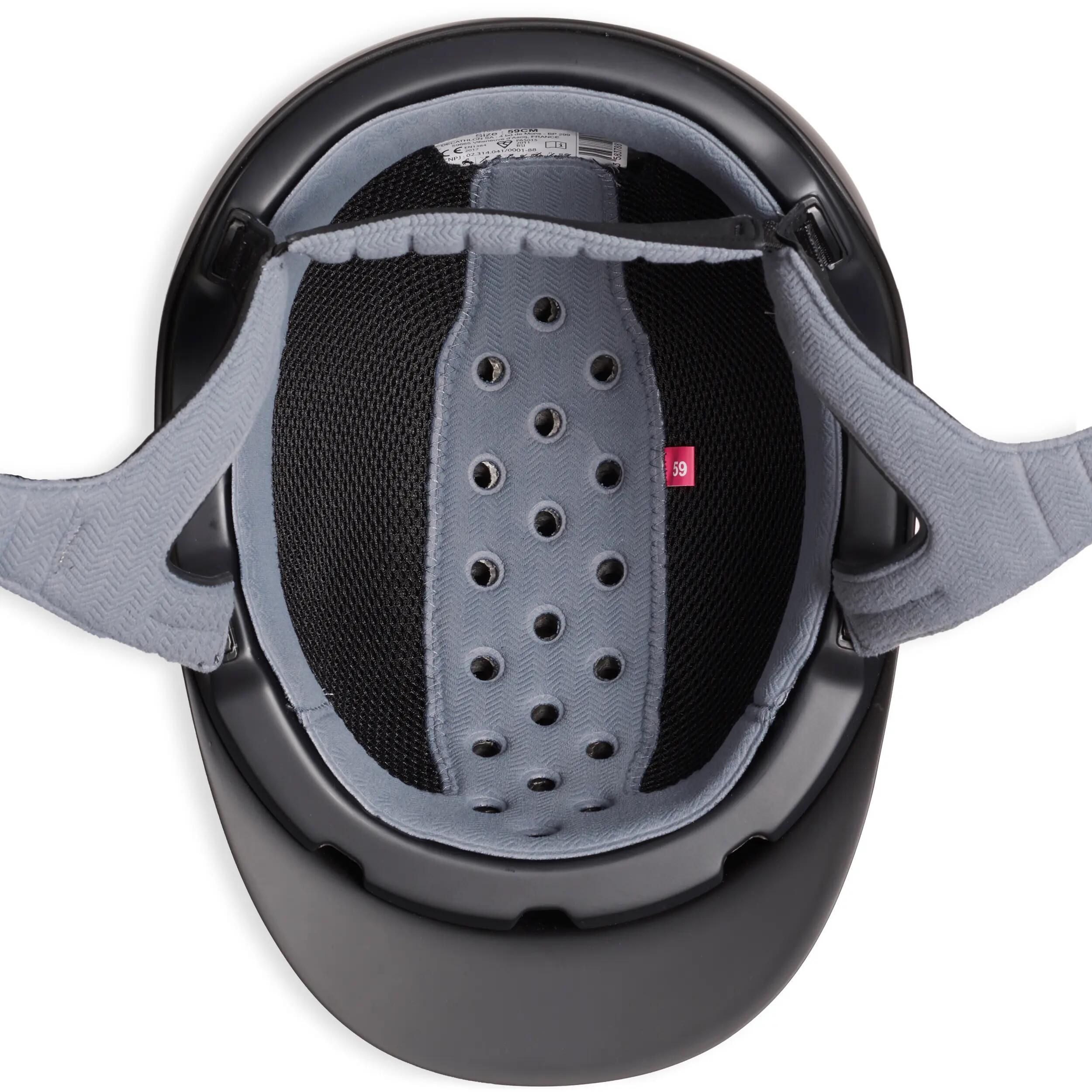 Casque équitation 520 noir mat 9/10