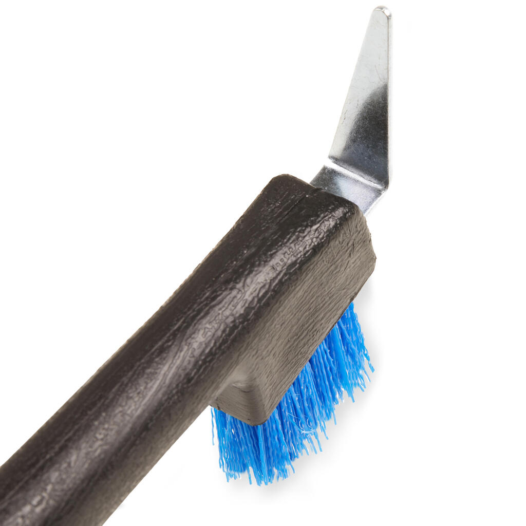 Cure-pied brosse équitation bleu électrique