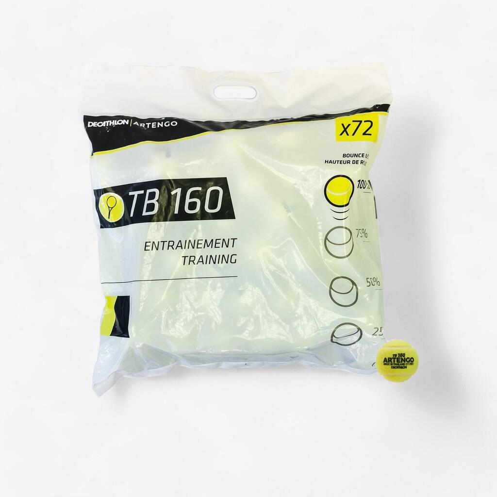 Tenisa bumbas “TB160”, 72 gab, dzeltenas
