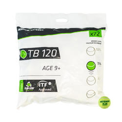 BALLE TENNIS TB120*72 POINT VERT