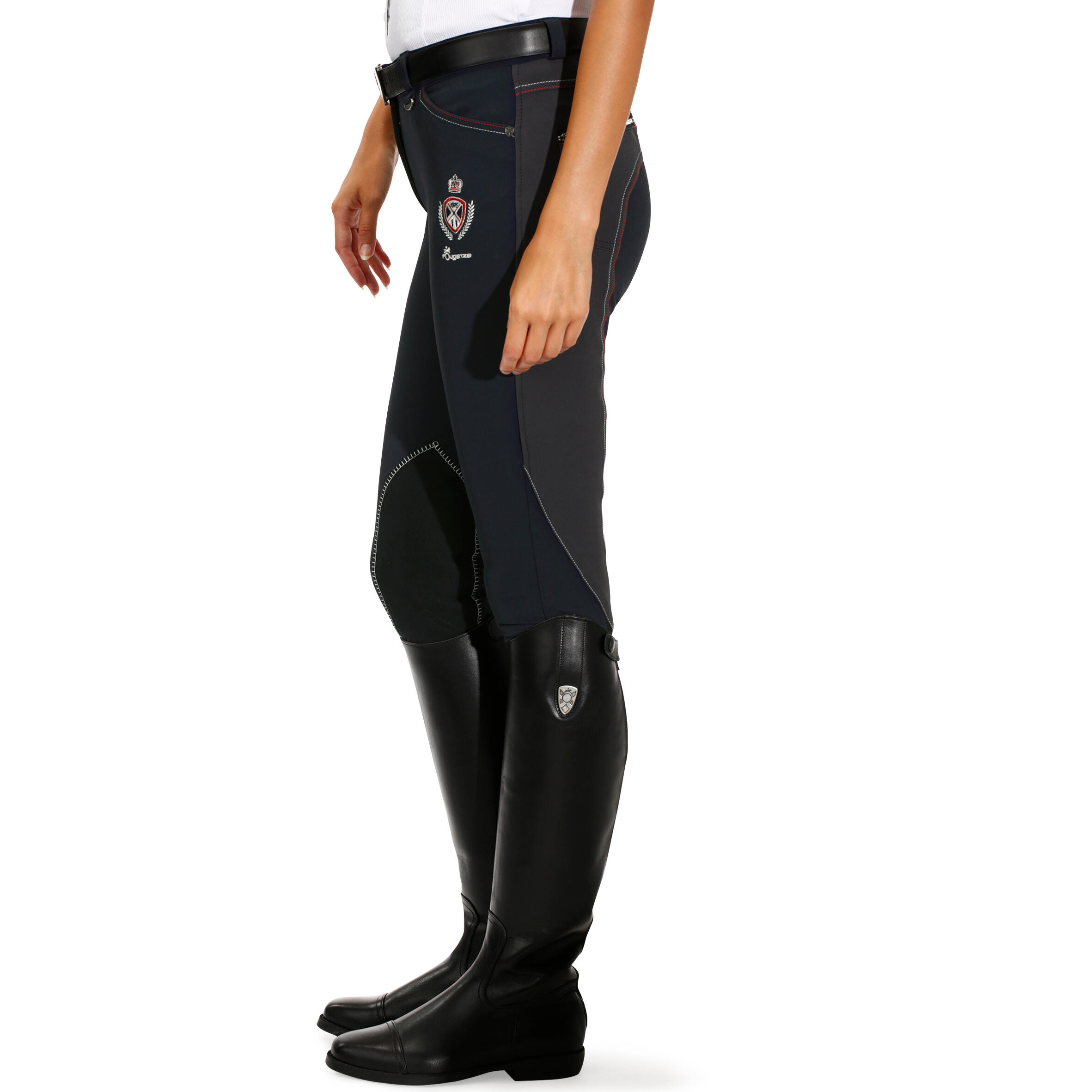 Performer 500 Women's Horse Riding Jodhpurs - Navy/Grey 6/18