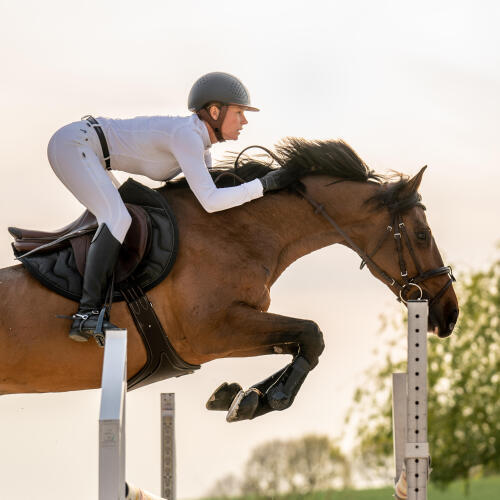 Étrivières équitation synthétiques Enfant et Adulte - Synthia noir FOUGANZA