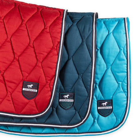 Horse Riding Saddle Cloth 500 for Horse and Pony - Turquoise