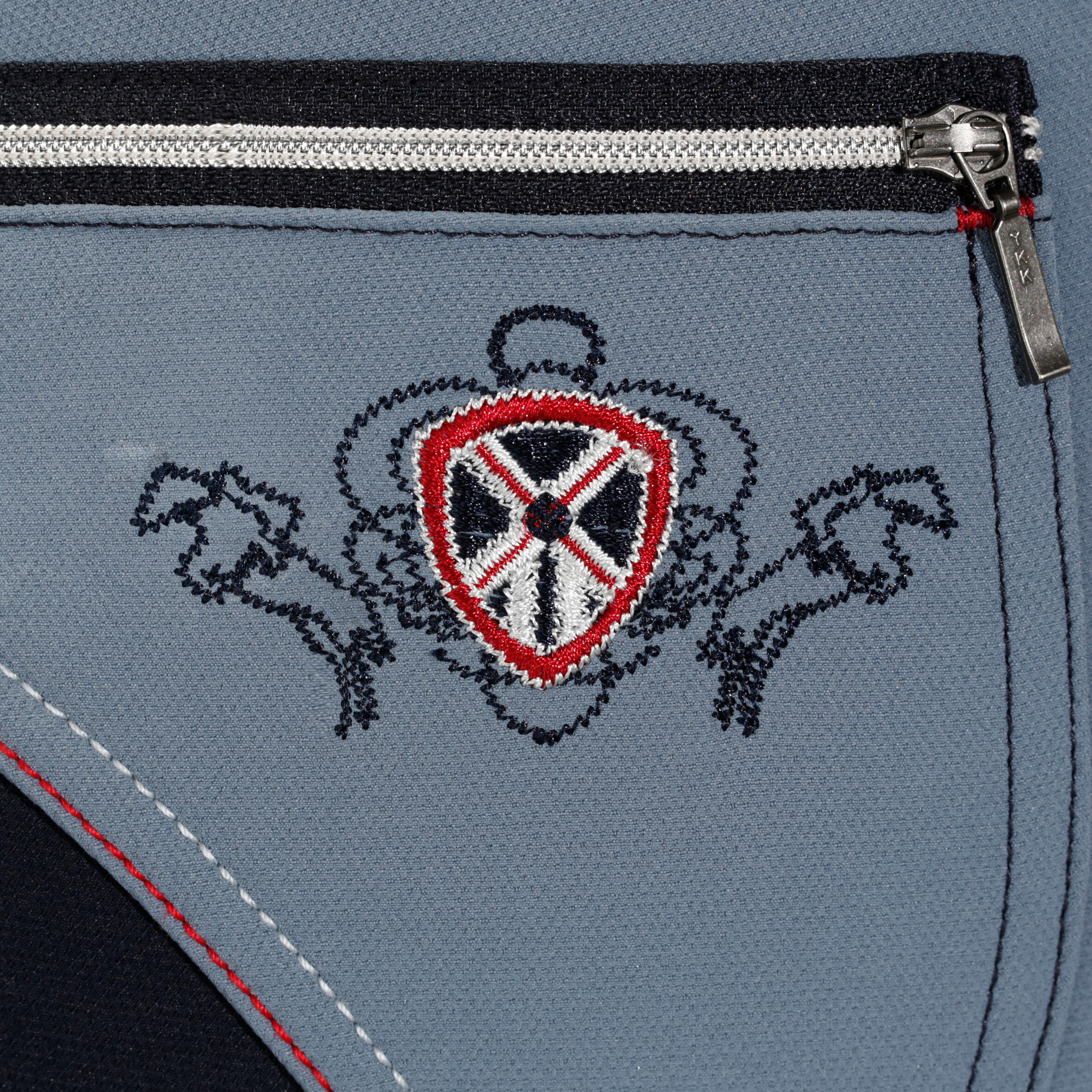 Performer 500 Women's Horse Riding Jodhpurs - Navy Blue/Blue/Slate Grey 12/14