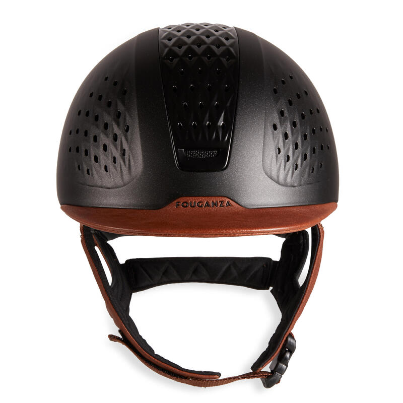 900 Horse Riding Helmet + Bag Black FOUGANZA Decathlon