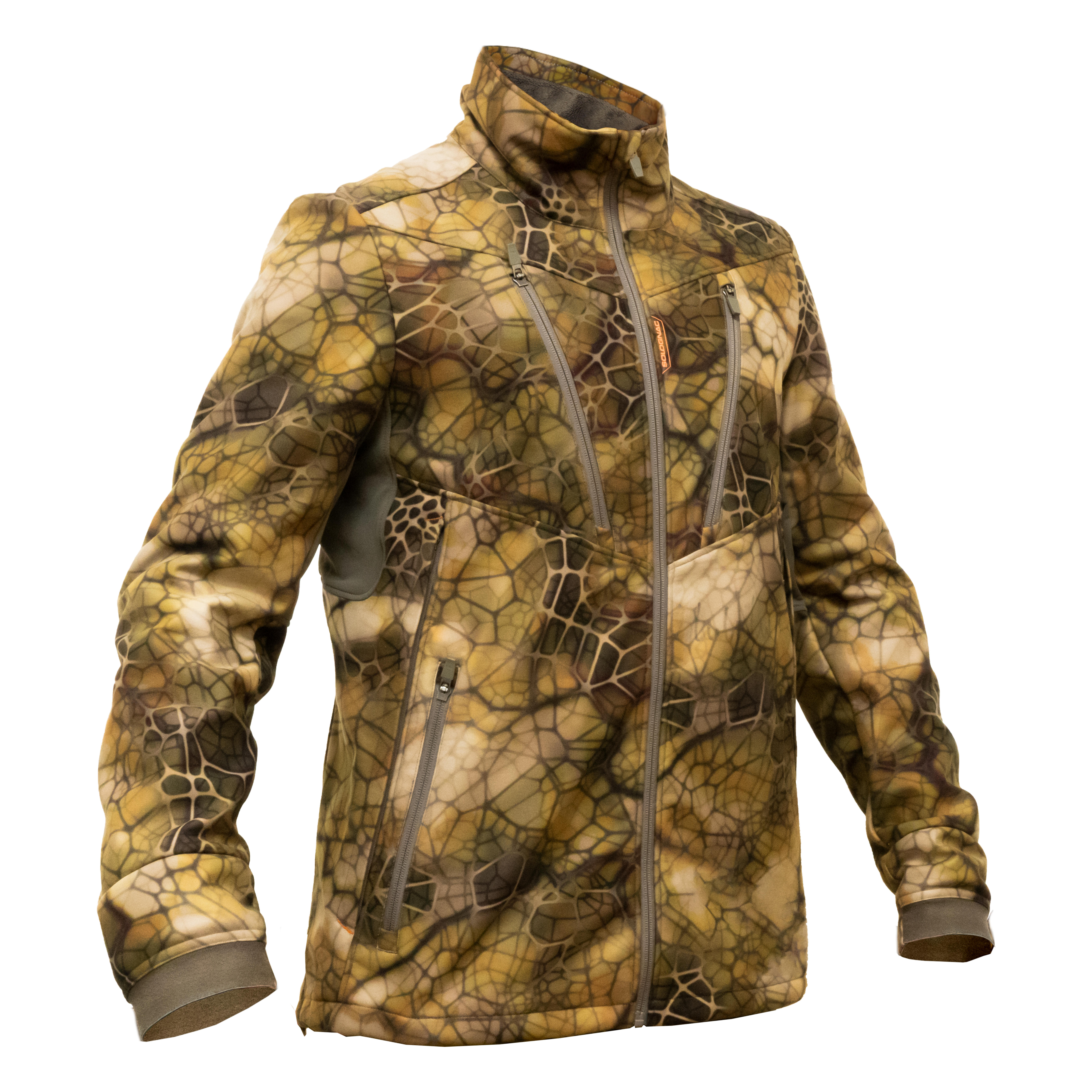 500 Softshell Silent Hunting Jacket Camo Solognac Decathlon