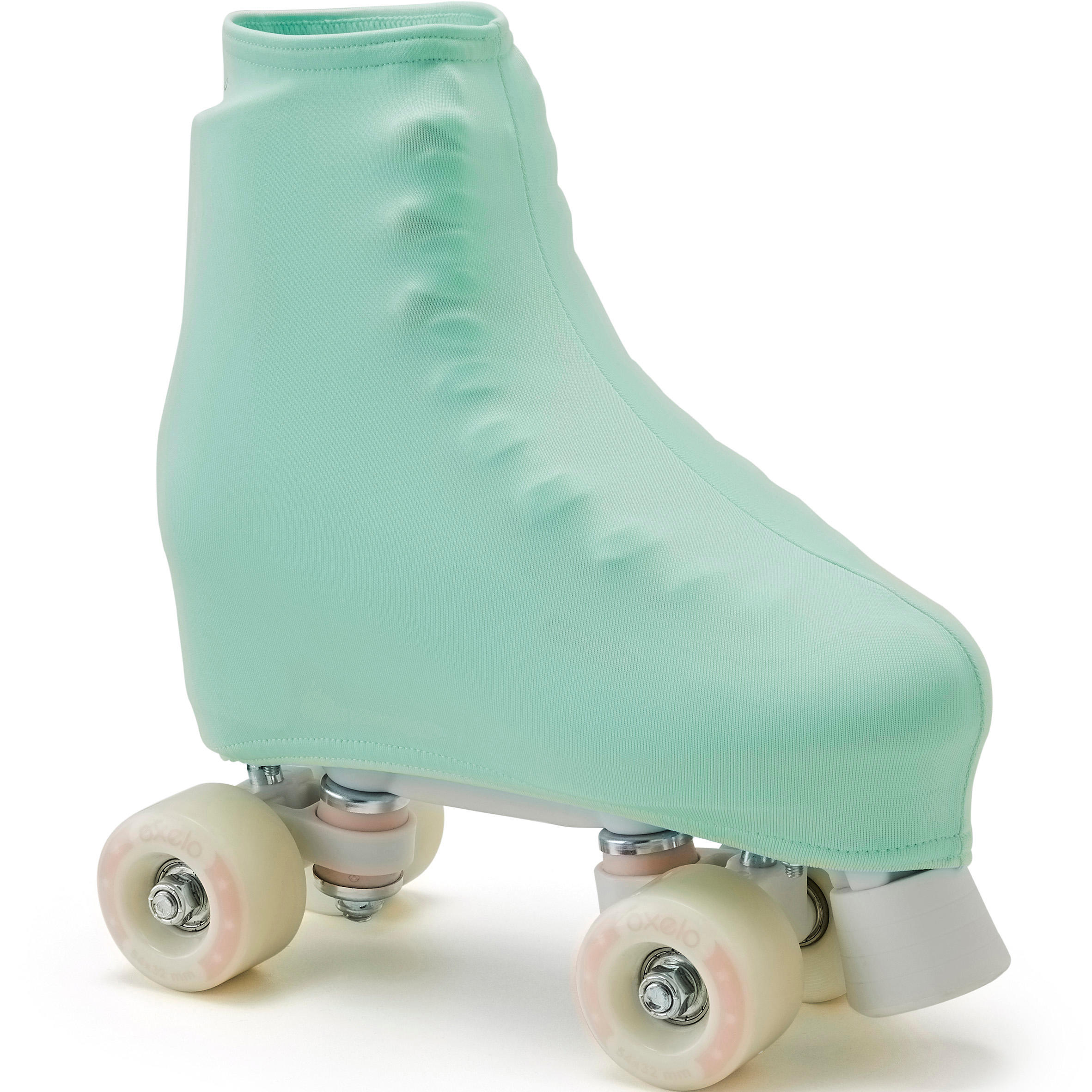 Hoezen voor kunstrolschaatsen en kunstschaatsen groenblauw 6/11