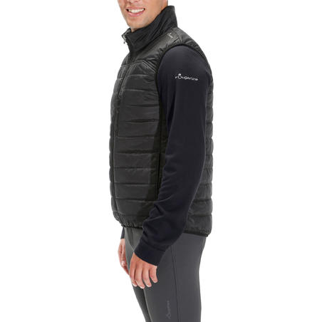 Gilet sans manche équitation homme 100 noir