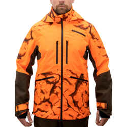 DURABLE WATERPROOF HUNTING JACKET SUPERTRACK 900 - NEON ORANGE