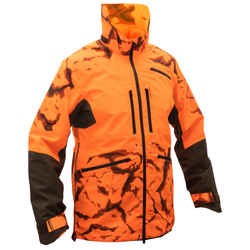 DURABLE WATERPROOF HUNTING JACKET SUPERTRACK 900 - NEON ORANGE