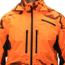 DURABLE WATERPROOF HUNTING JACKET SUPERTRACK 900 - NEON ORANGE