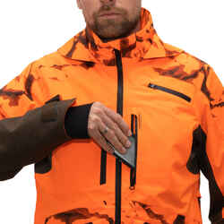 DURABLE WATERPROOF HUNTING JACKET SUPERTRACK 900 - NEON ORANGE