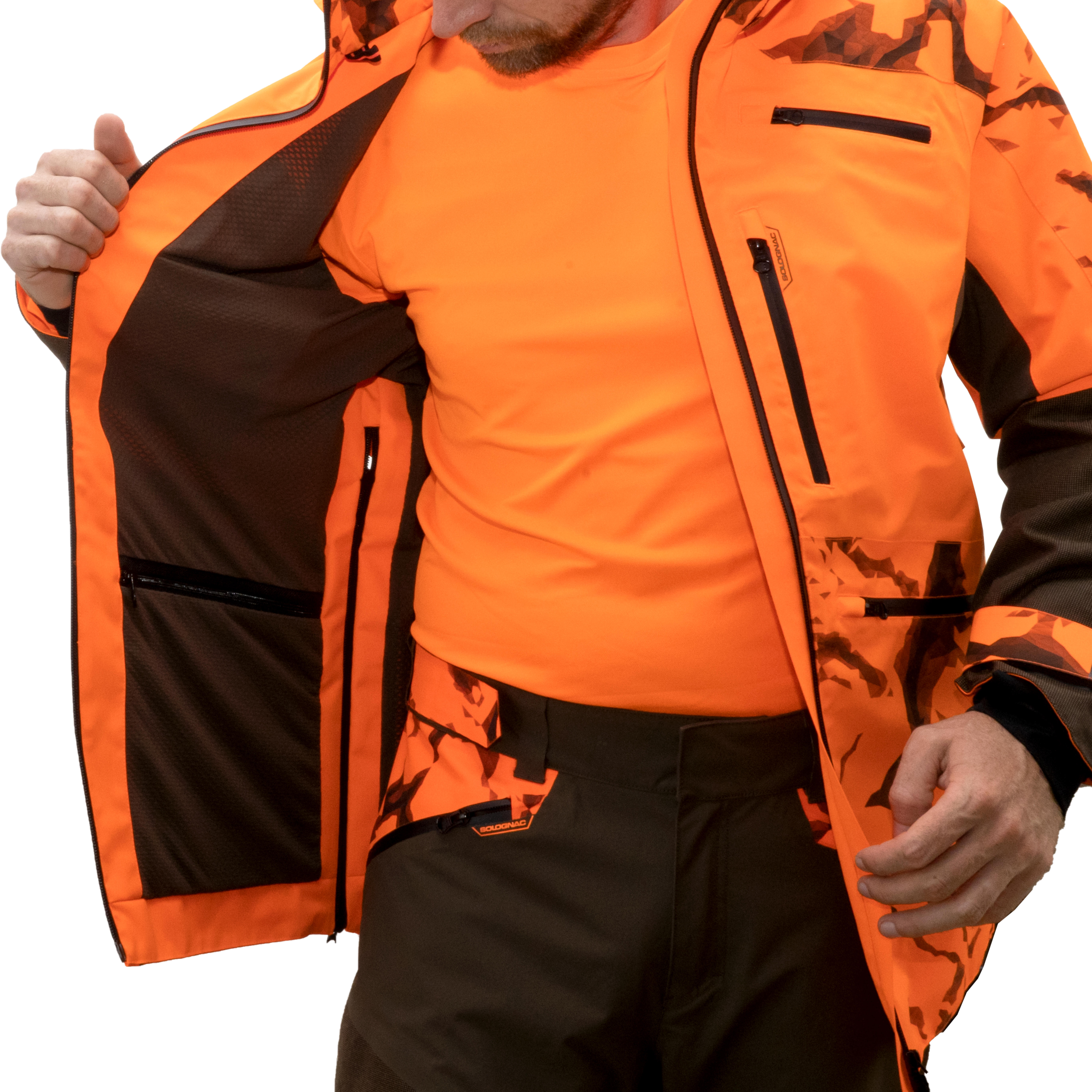 SUPERTRACK 900 LIGHT FLUO ORANGE WATERPROOF HUNTING JACKET