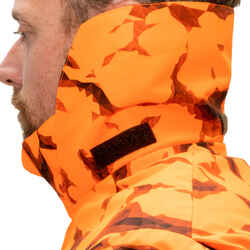 DURABLE WATERPROOF HUNTING JACKET SUPERTRACK 900 - NEON ORANGE