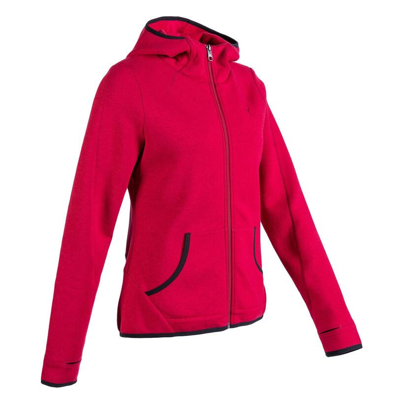 Women's Pilates Gentle Gym Hooded Spacer Jacket 900 - Pink