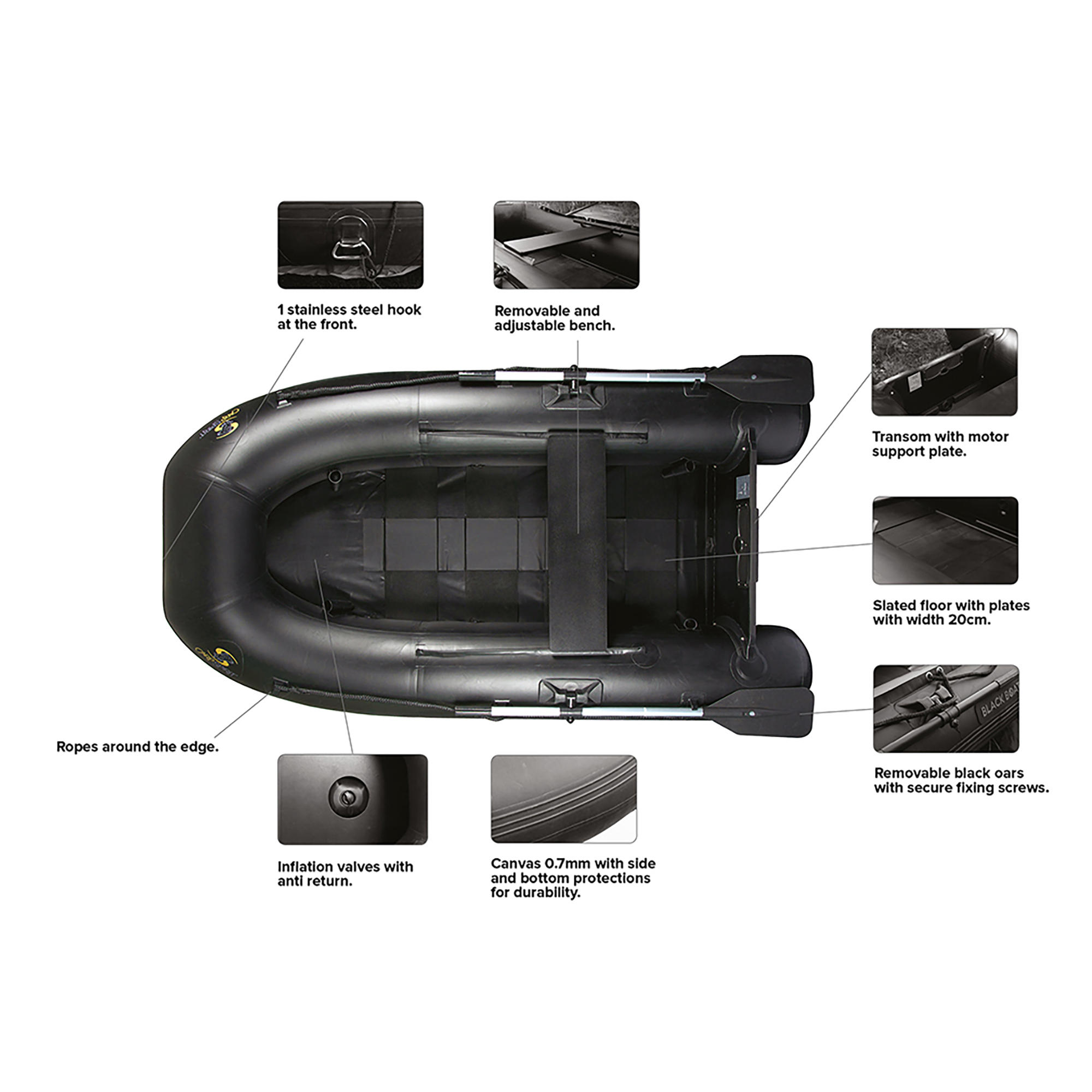 BLACK BOAT ONE 180 CARP FISHING BOAT 2/5