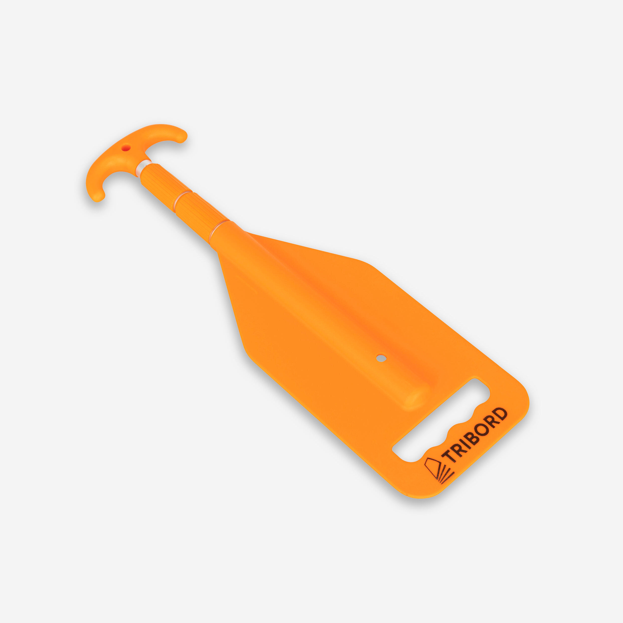 Orange telescopic boat gaff paddle