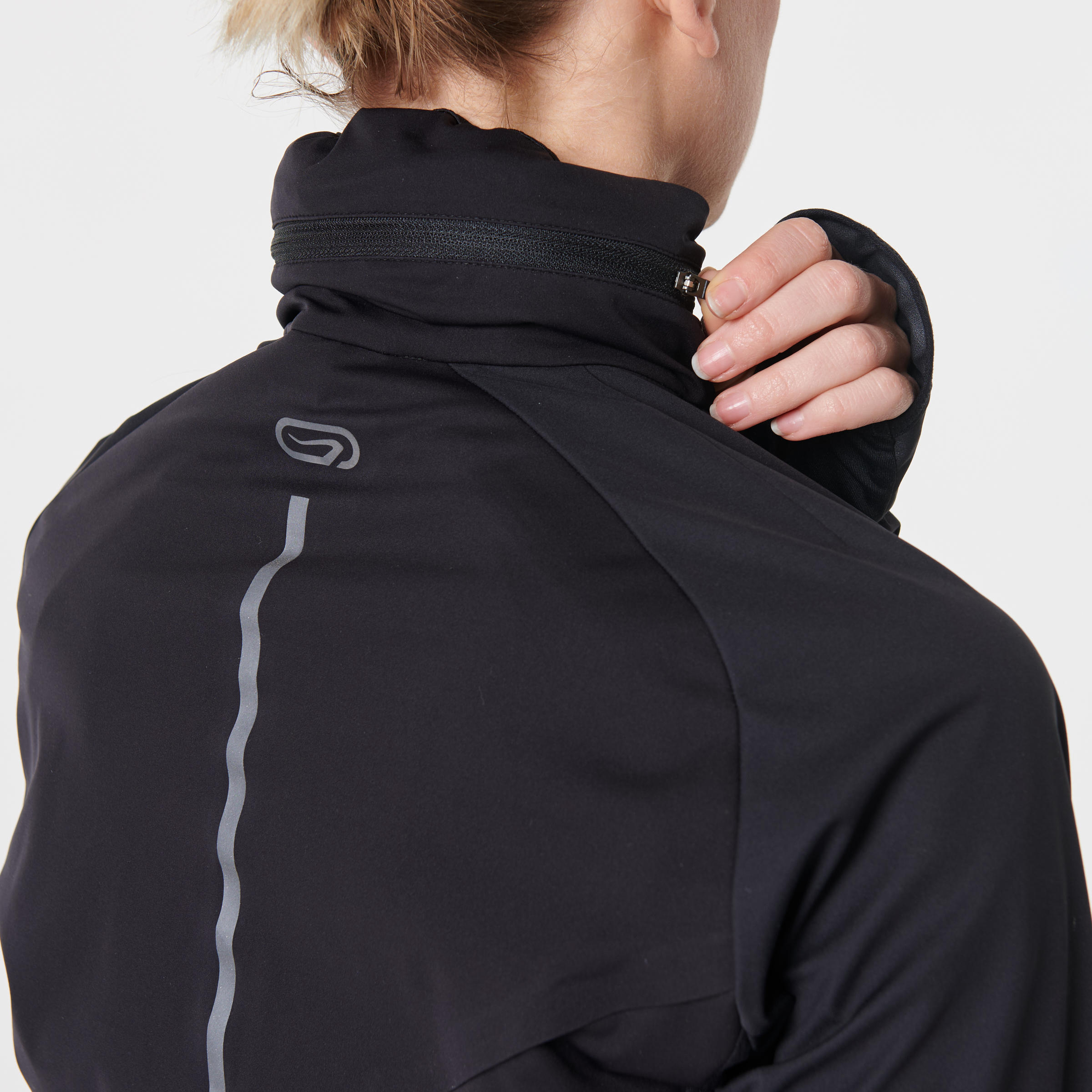 WOMEN'S RUNNING JACKET KIPRUN WARM REGUL - BLACK 5/15