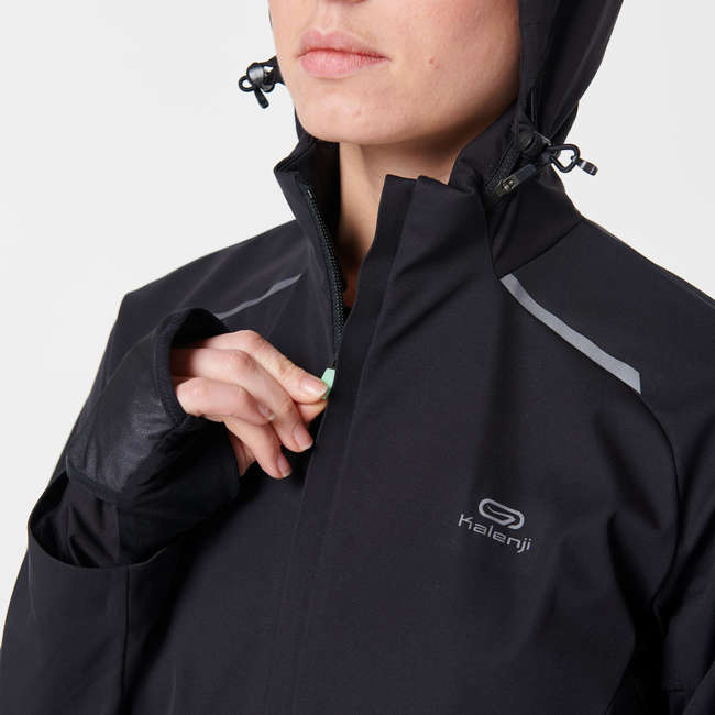 KIPRUN WOMEN'S RUNNING JACKET KIPRUN WARM REGUL BLACK...