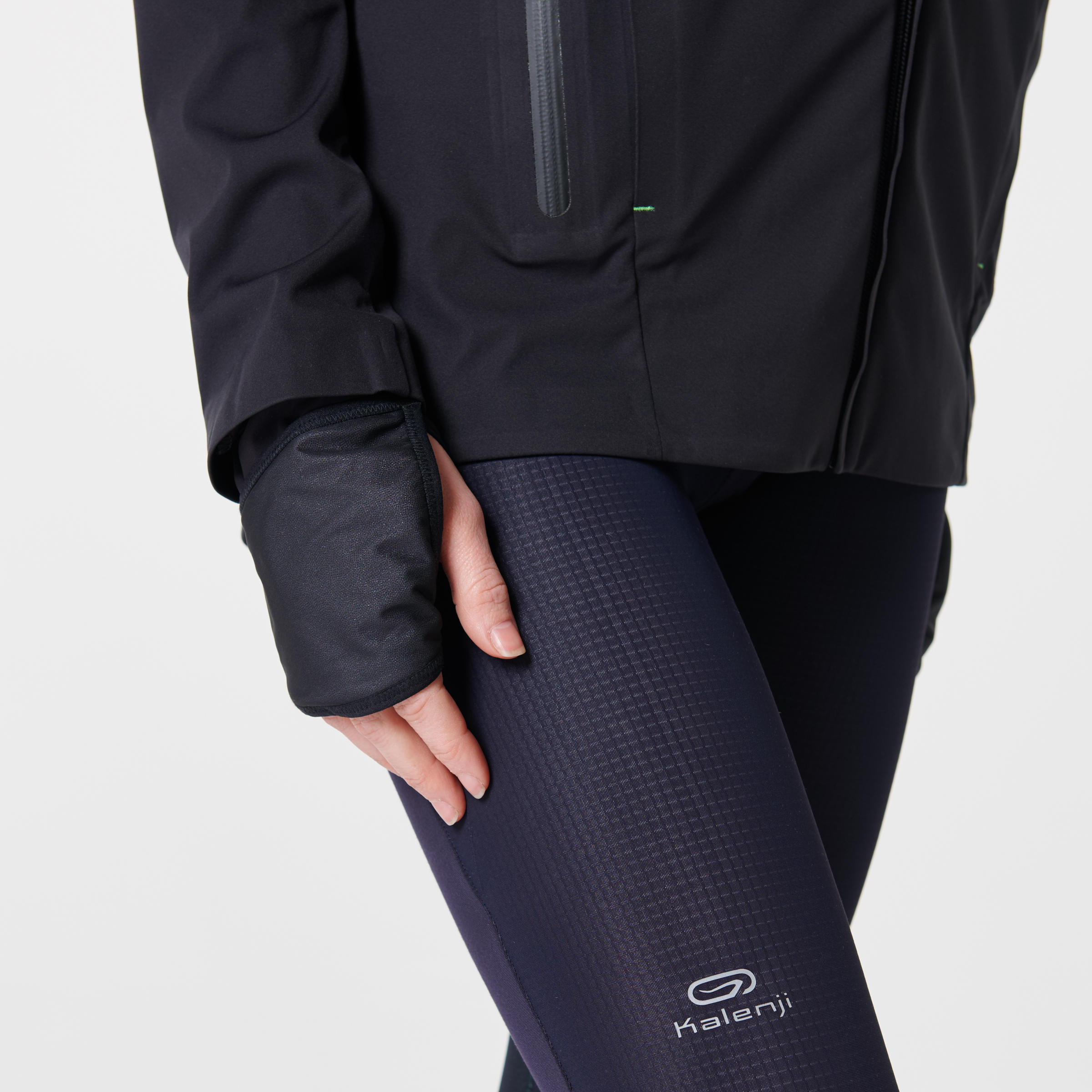 WOMEN'S RUNNING JACKET KIPRUN WARM REGUL - BLACK 14/15