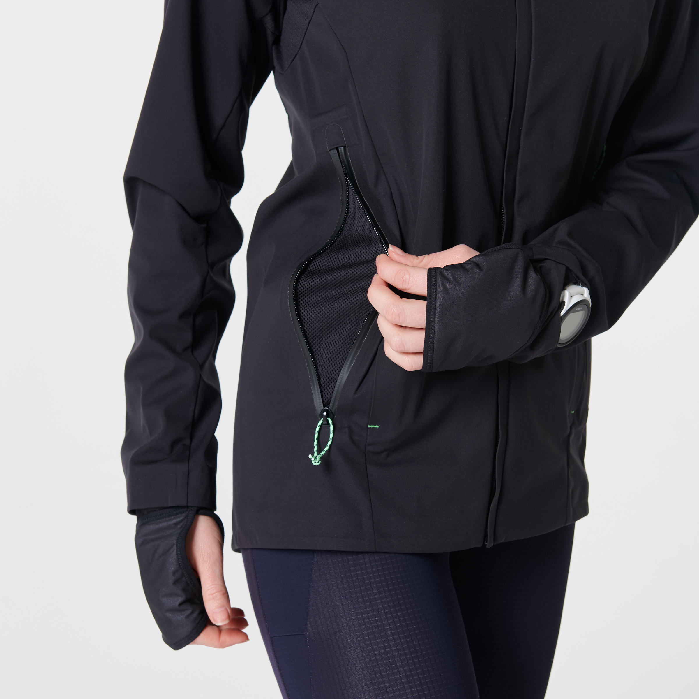 WOMEN'S RUNNING JACKET KIPRUN WARM REGUL - BLACK 3/15