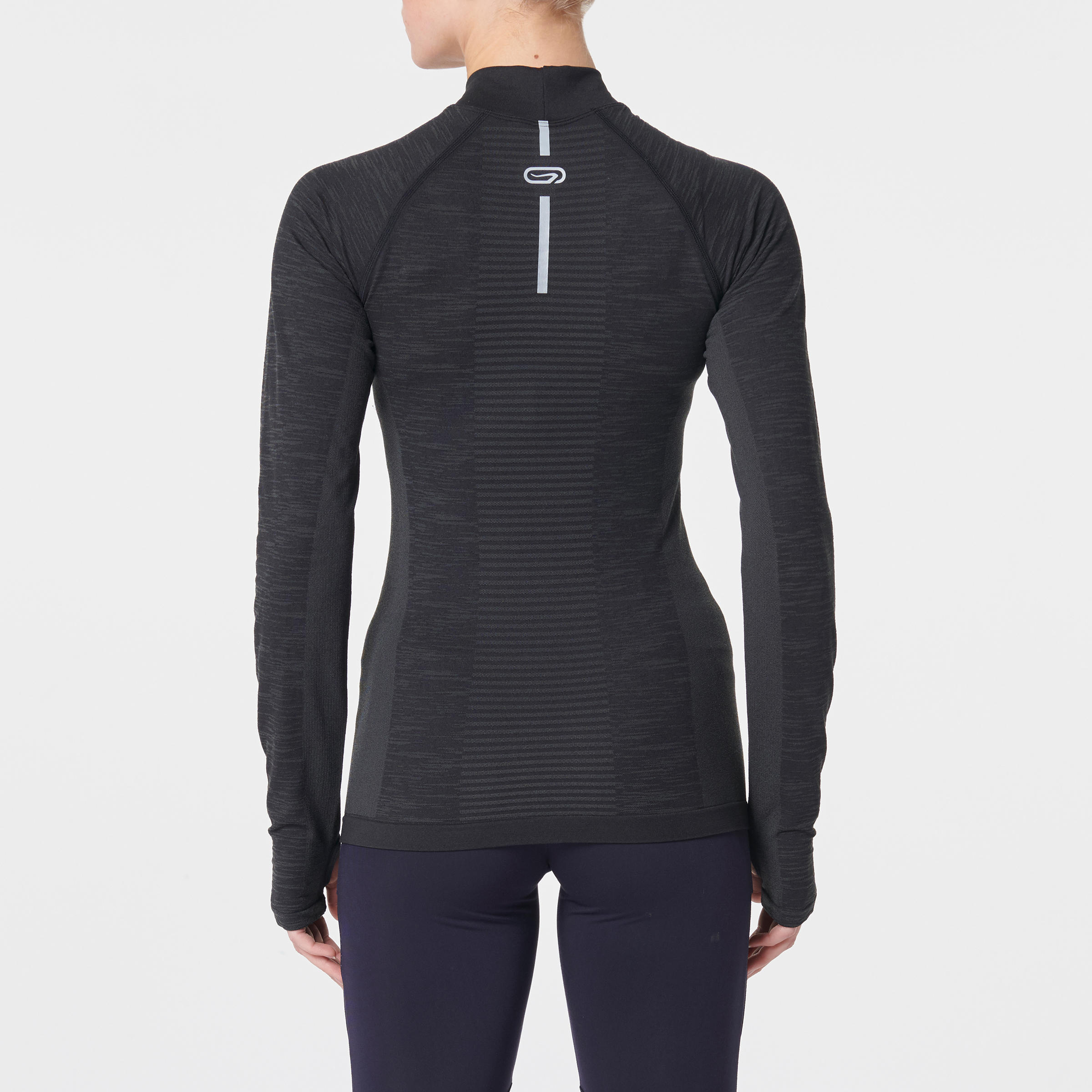 PLAYERA MANGA LARGA DE RUNNING MUJER KIPRUN SKINCARE NEGRO - Decathlon