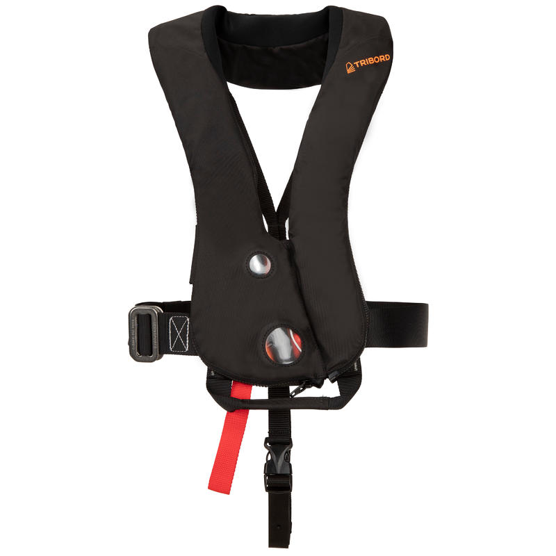 Adult Sailing Inflatable Life Jacket with Harness LJ150N AIR Black