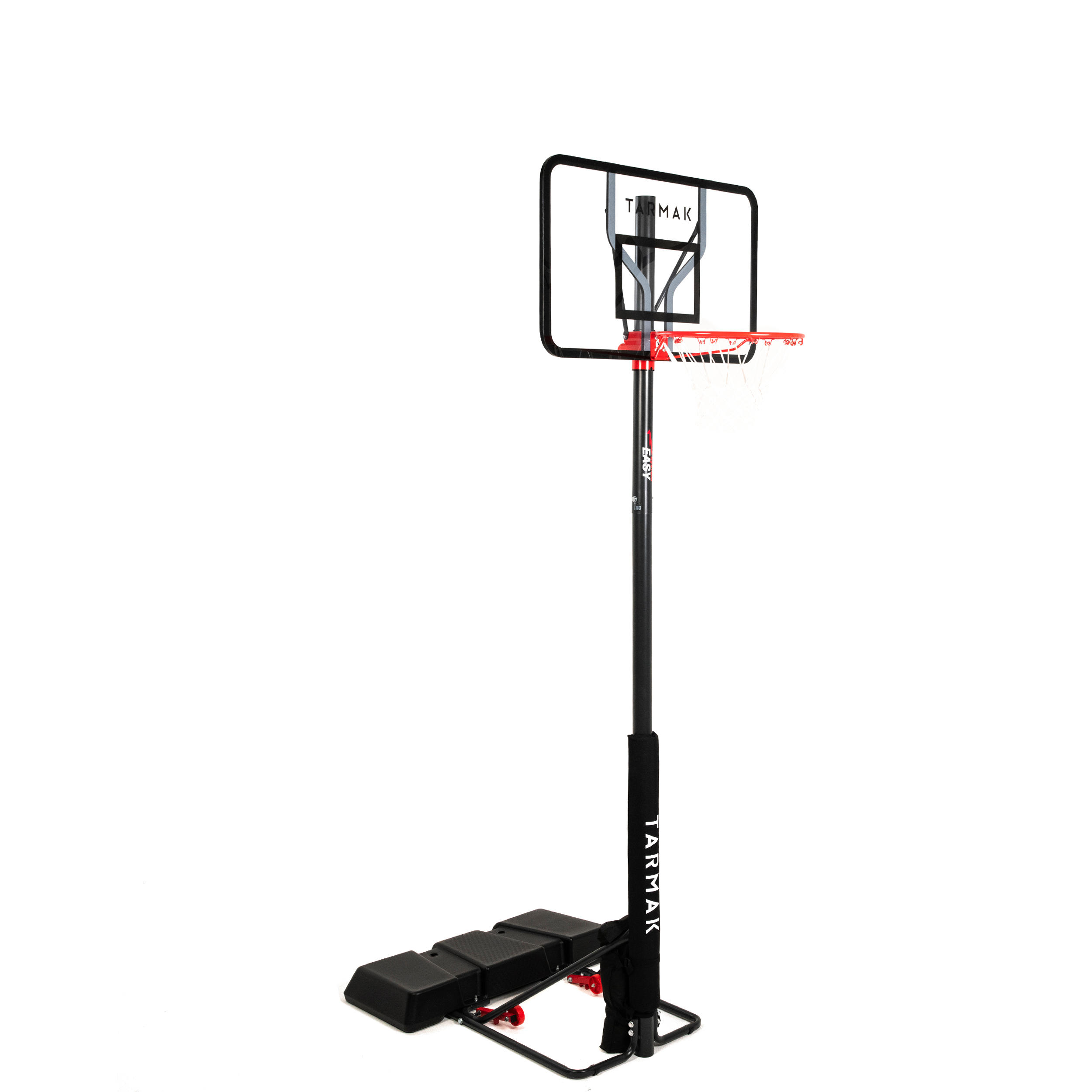 Basketball Hoop with Adjustable Fold Stand B 100 Easy PC Black Black‎ Tarmak Decathlon