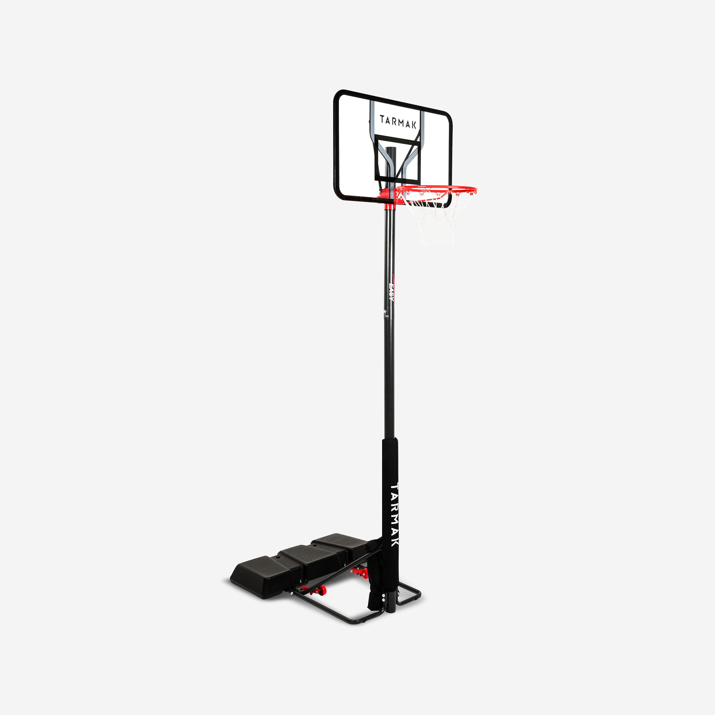 Tarmak - Panier De Basket Sur Pied Réglable De 2,20m À 3,05m - B100 Easy Polycarbonate - Panier De Basket - Basketball / Netball - Noir - Taille Unique - Decathlon
