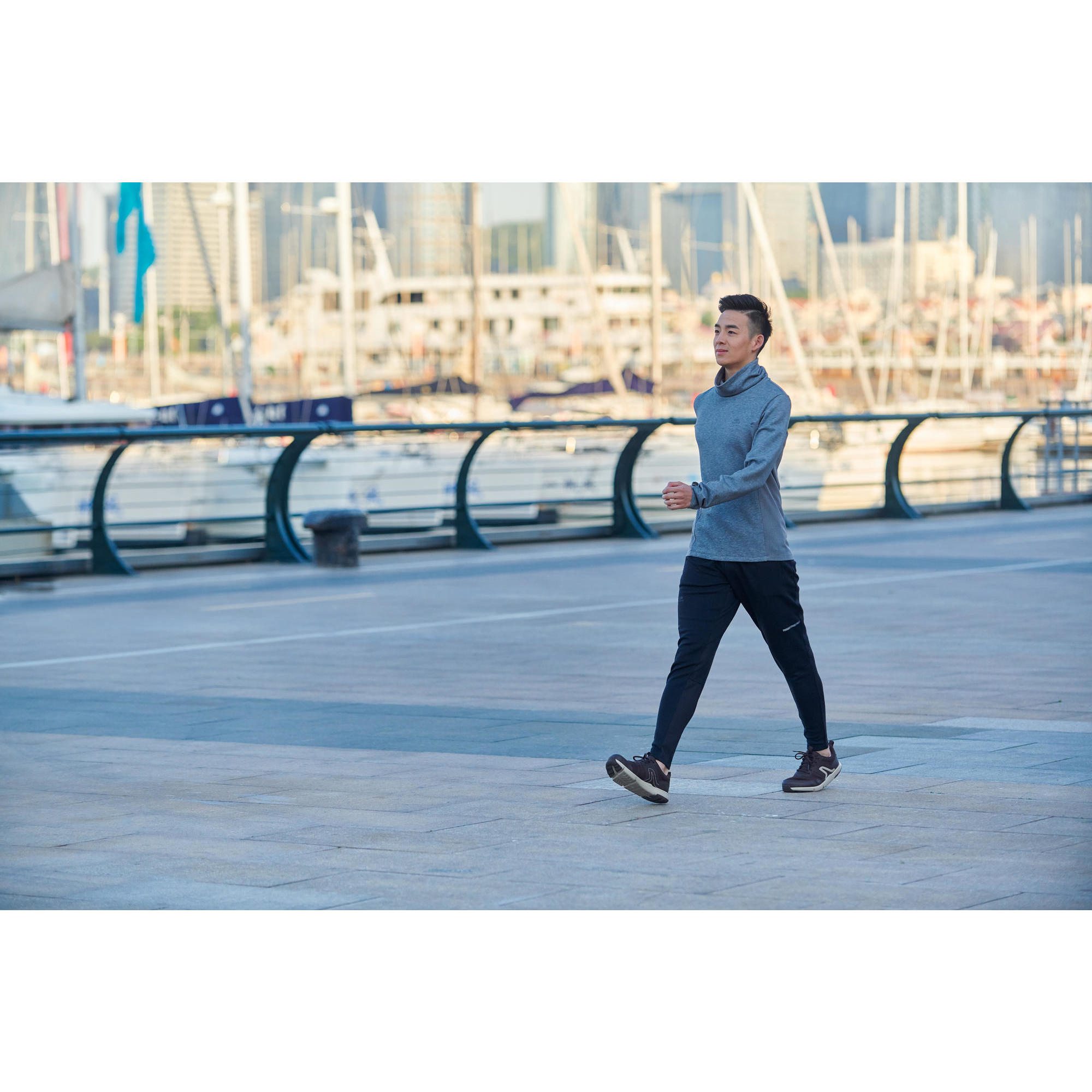 Мужские кроссовки для активной ходьбы Fitwalk Resist коричневые NEWFEEL