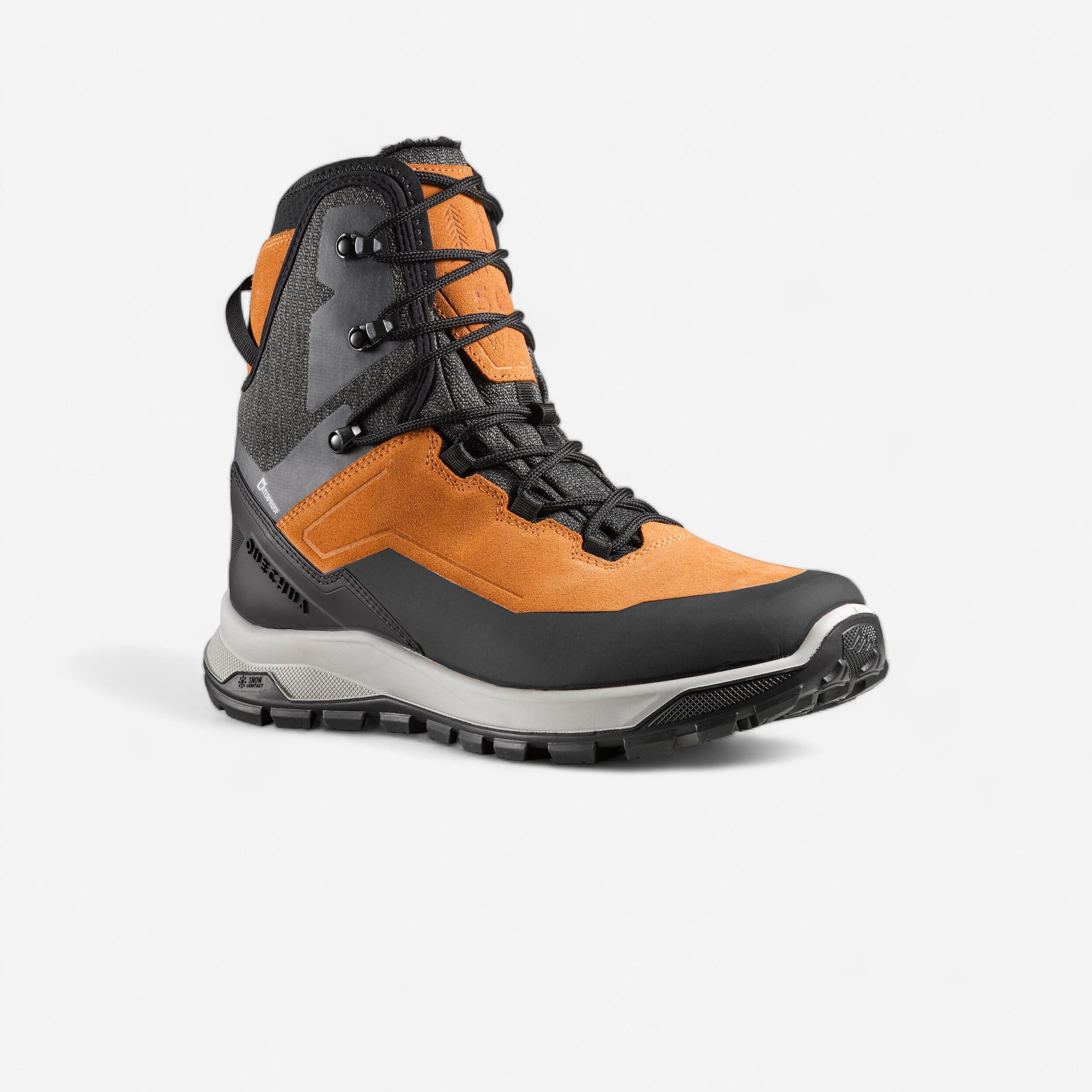 Warme en waterdichte wandelschoenen voor heren SH500 U-warm leer | QUECHUA  | Decathlon.nl