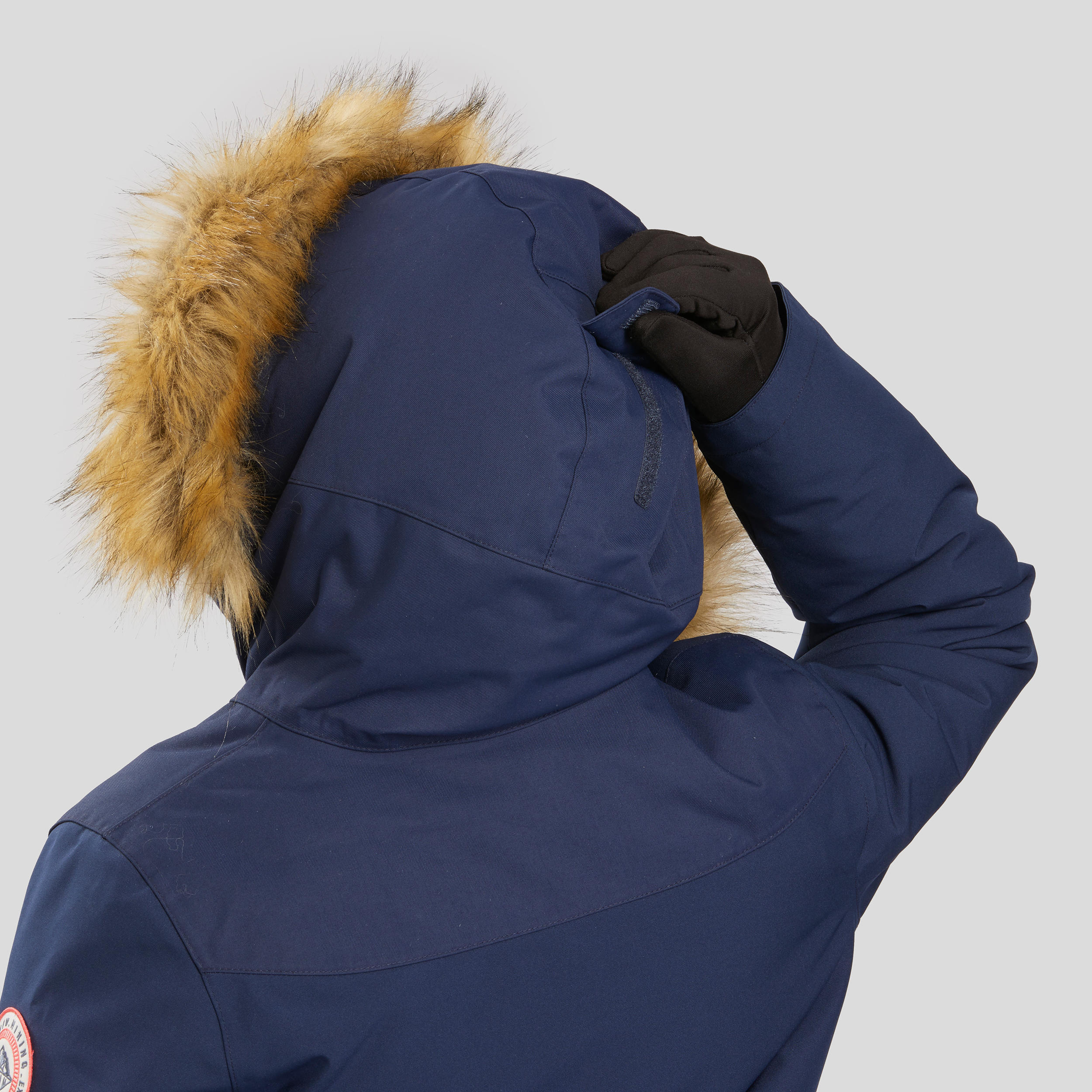 Manteau de randonnée enfant – U-Warm SH 500 bleu marine - QUECHUA