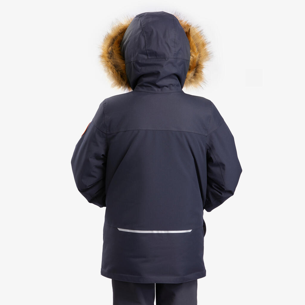 Boys' Hiking Warm and Waterproof Parka NH900, 7-15 years - Grey