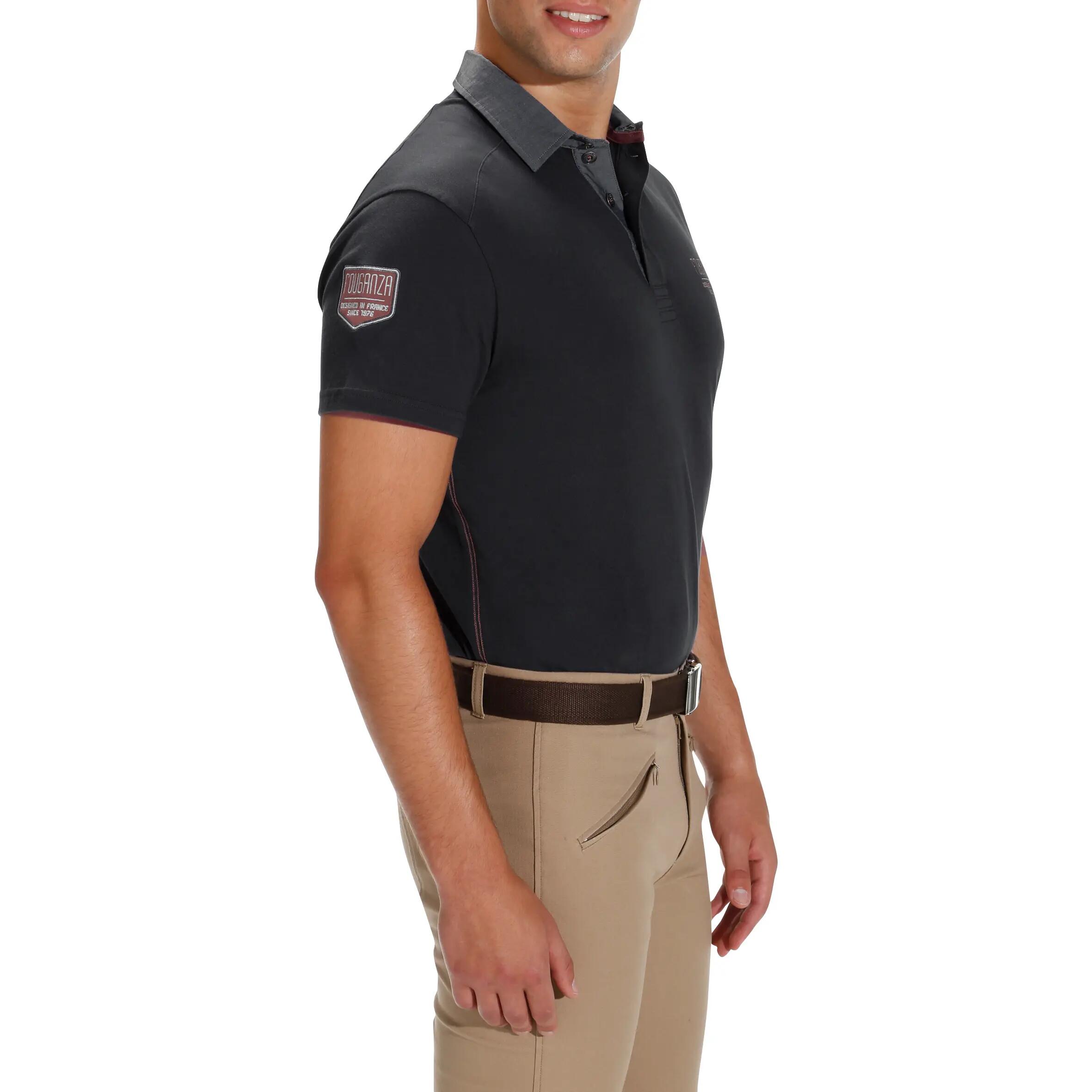 Blason Short-Sleeved Horse Riding Polo - Grey 3/15
