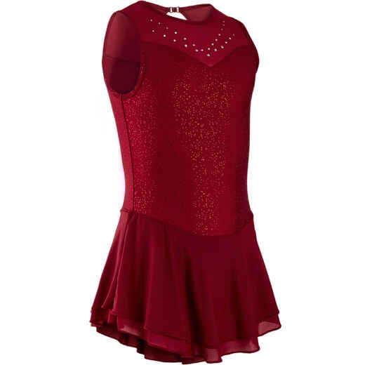 
      Kids' Figure Skating Skirted Leotard - Burgundy
  