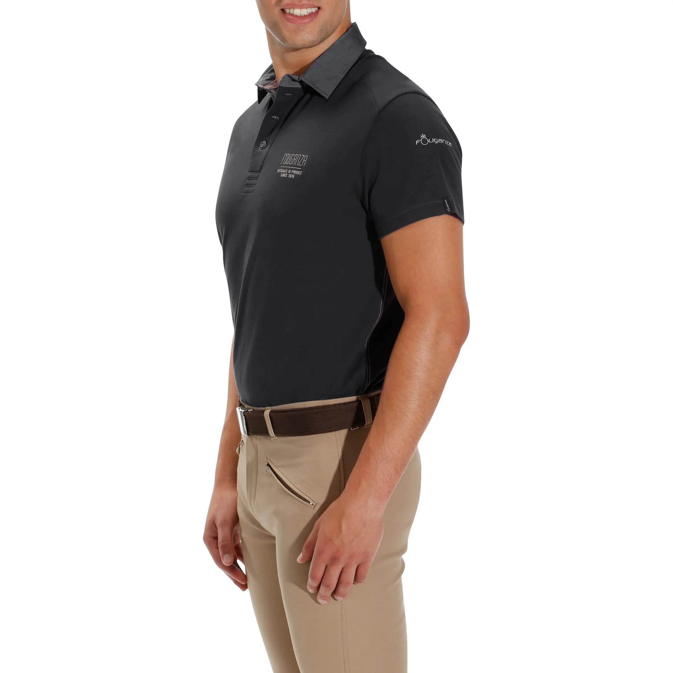 Blason Short-Sleeved Horse Riding Polo - Grey 5/15