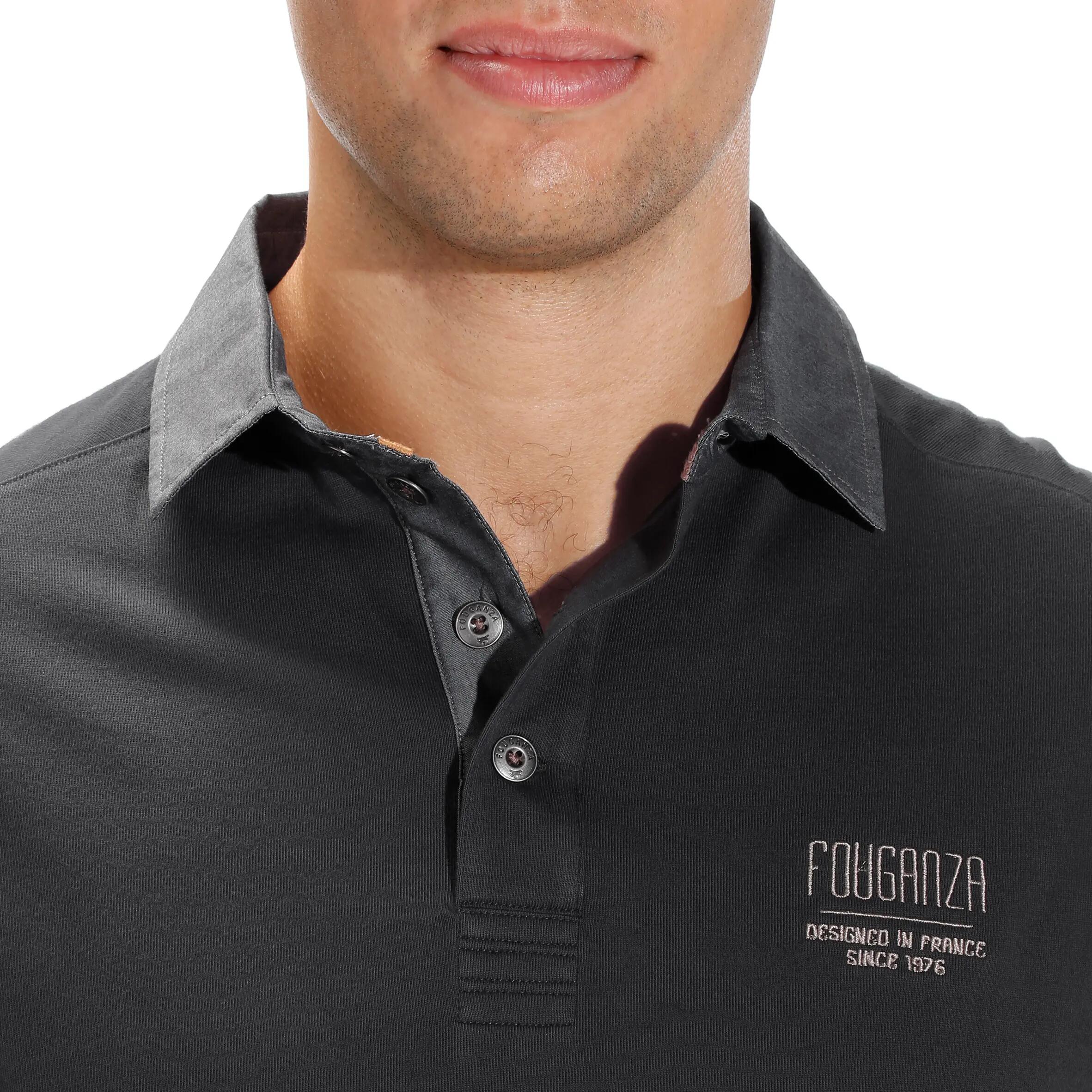 Blason Short-Sleeved Horse Riding Polo - Grey 6/15
