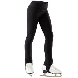 PANTALÓN DE ENTRENAMIENTO PATINAJE ARTÍSTICO JÚNIOR NEGRO