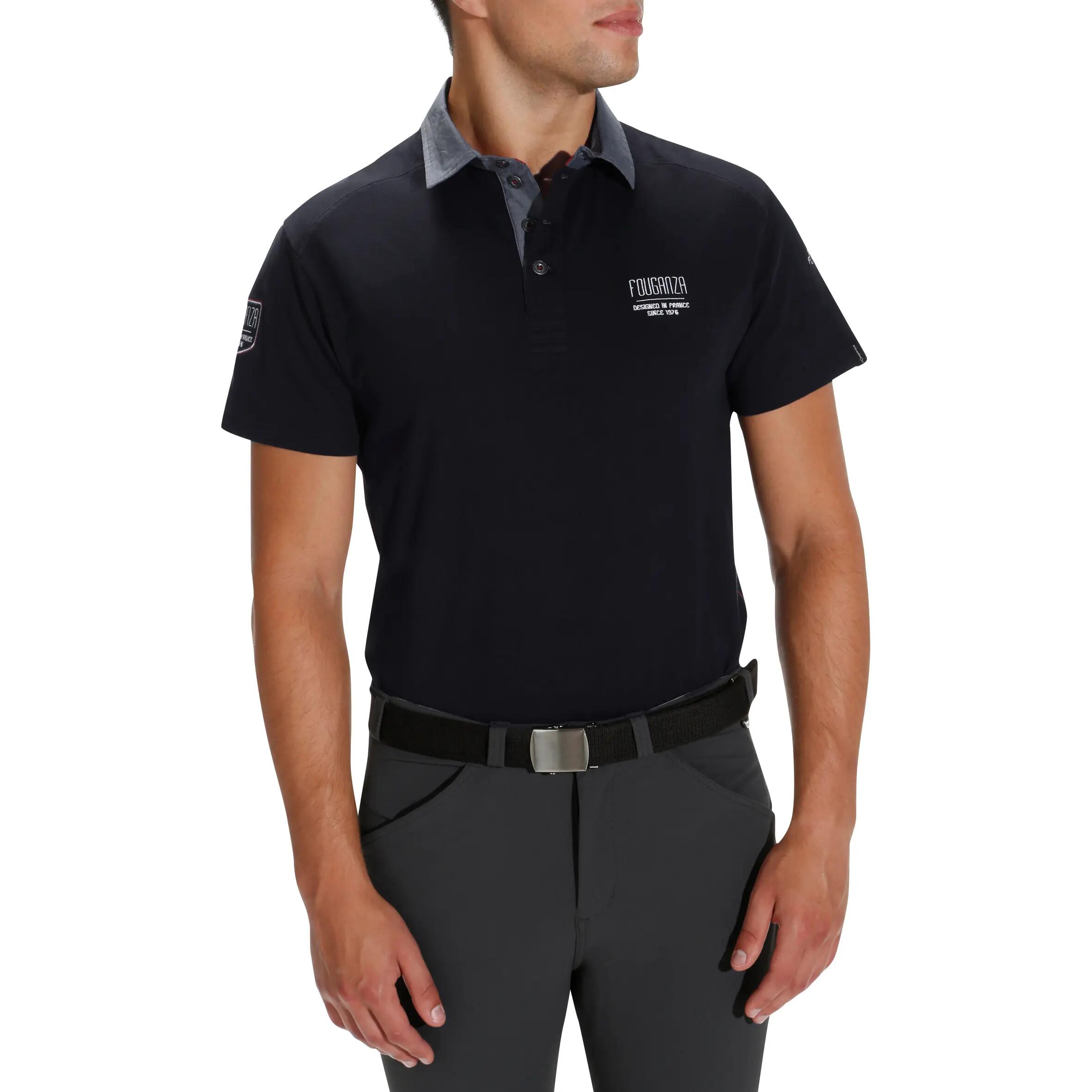 Blason Short-Sleeved Horse Riding Polo - Navy 2/13
