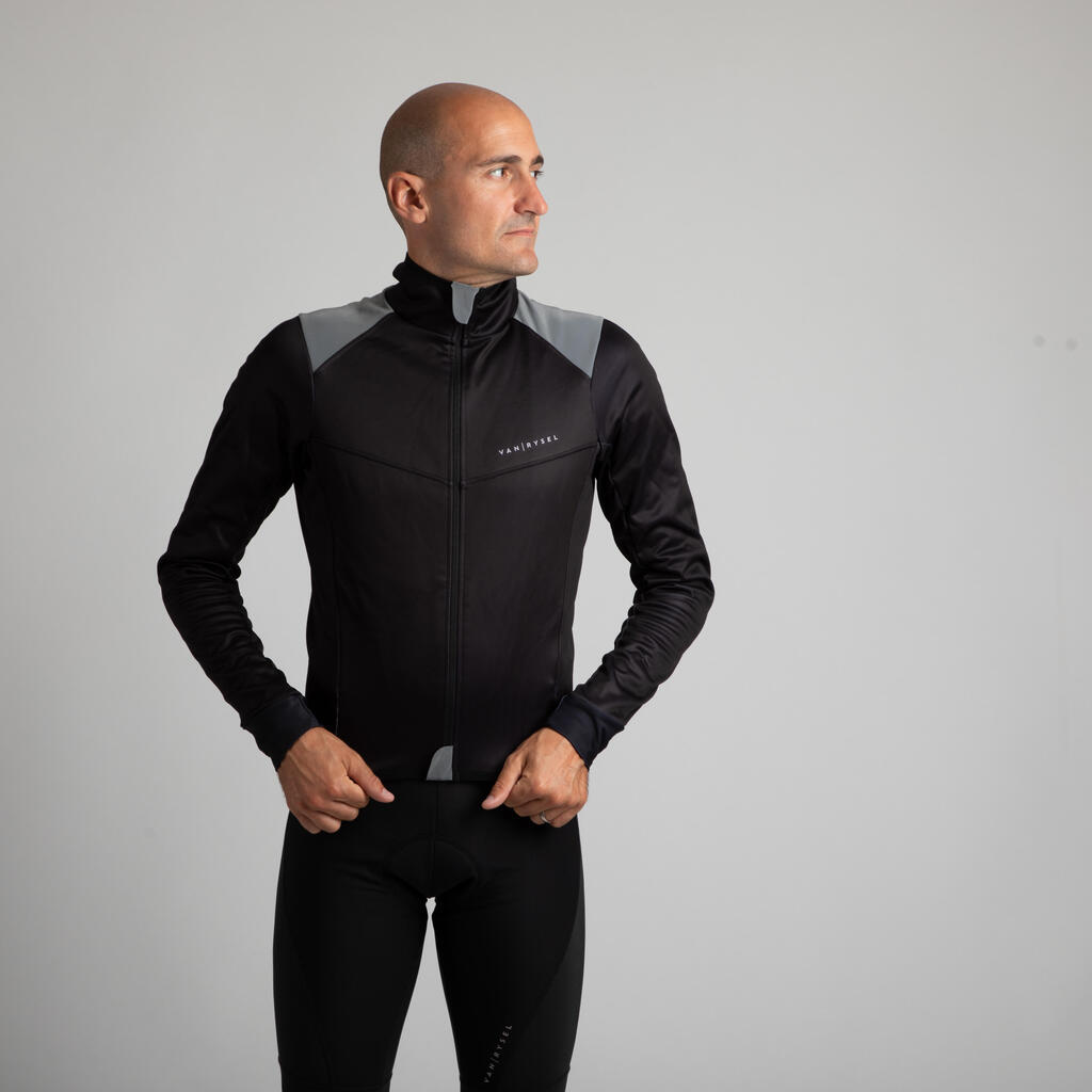 Fahrrad Winterjacke RR 900 für kalte Temperaturen schwarz