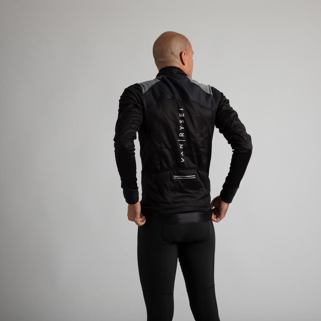 Fahrrad Winterjacke RR 900 für kalte Temperaturen schwarz