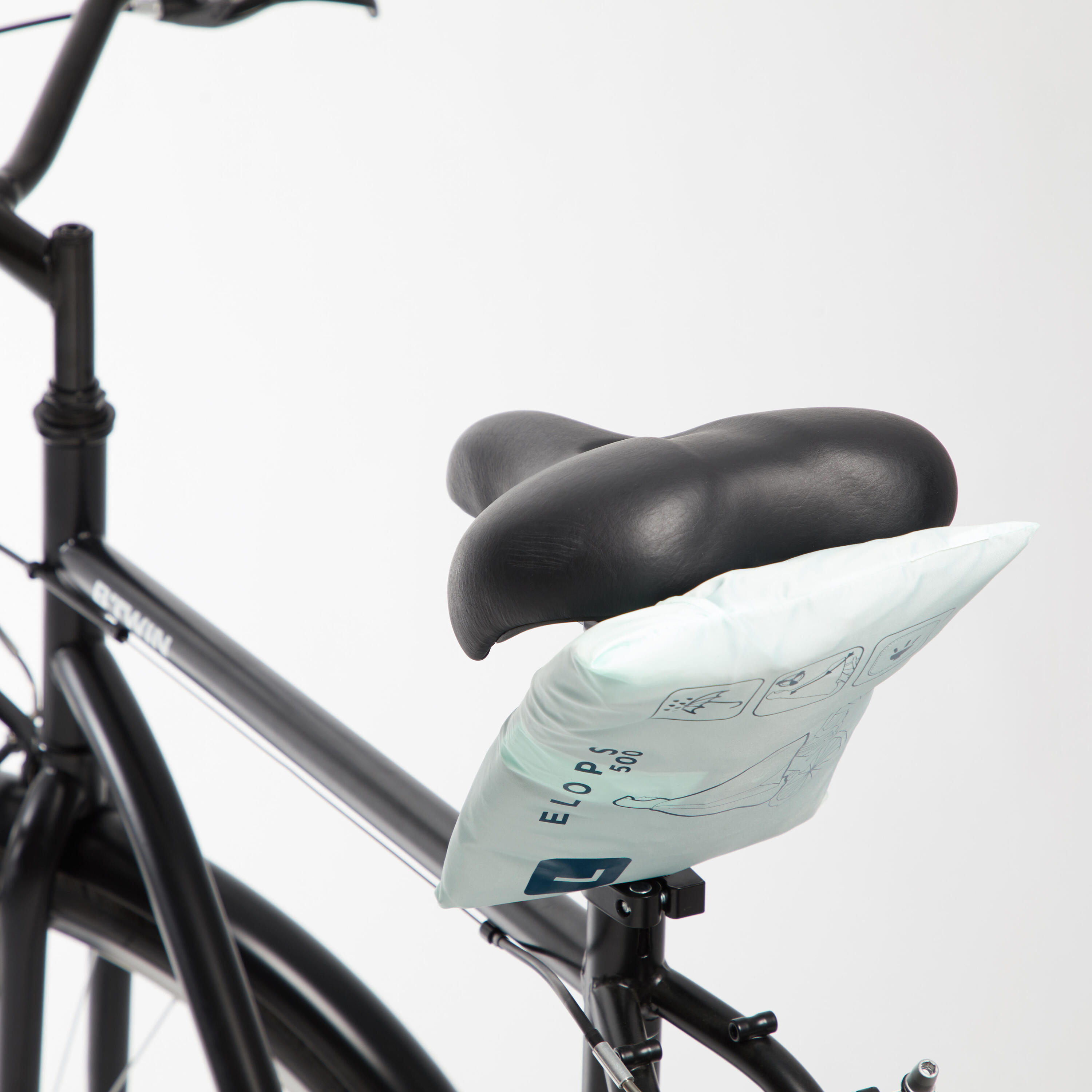 500 Cycling Rain Poncho - Petrol Blue 11/11