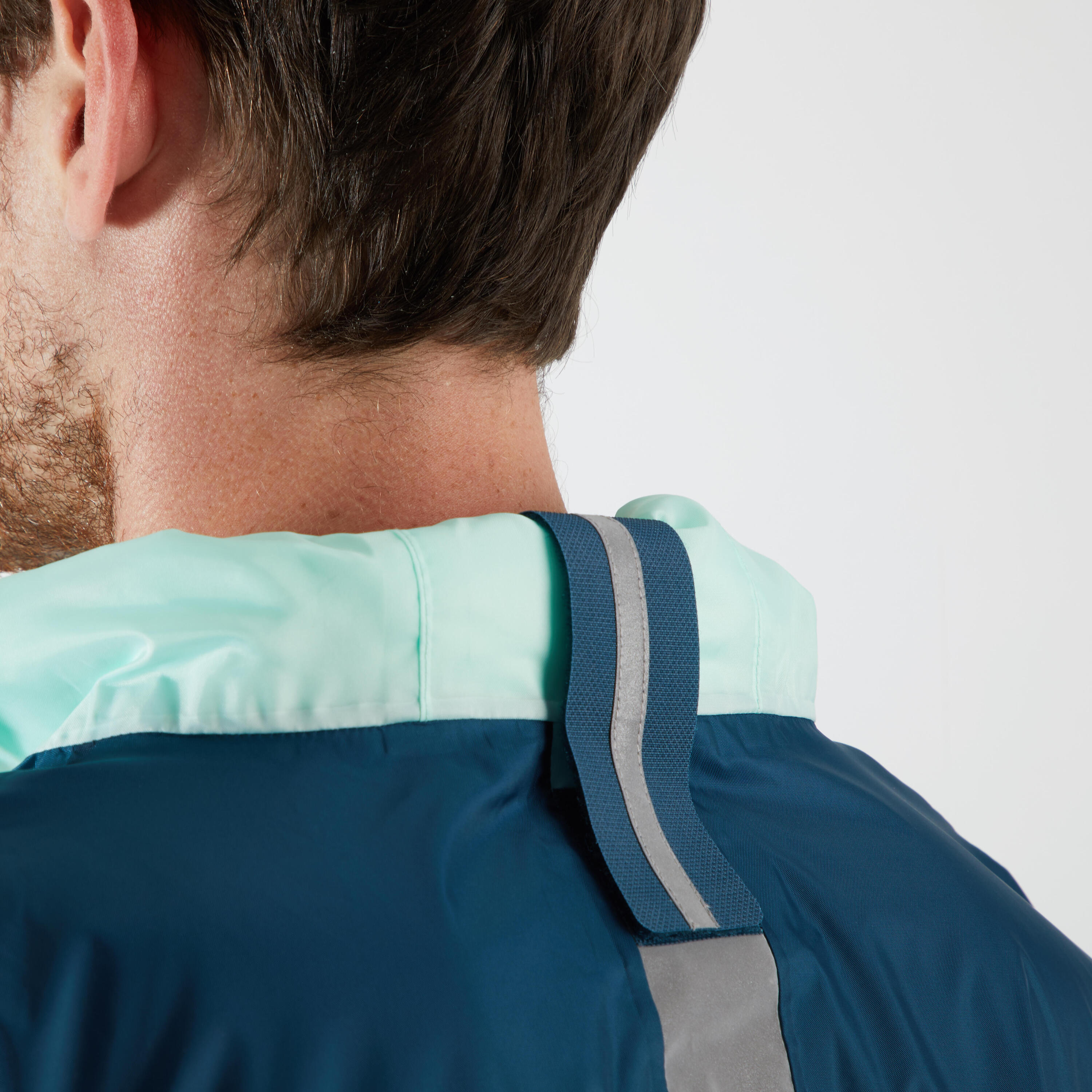 500 Cycling Rain Poncho - Petrol Blue 6/11
