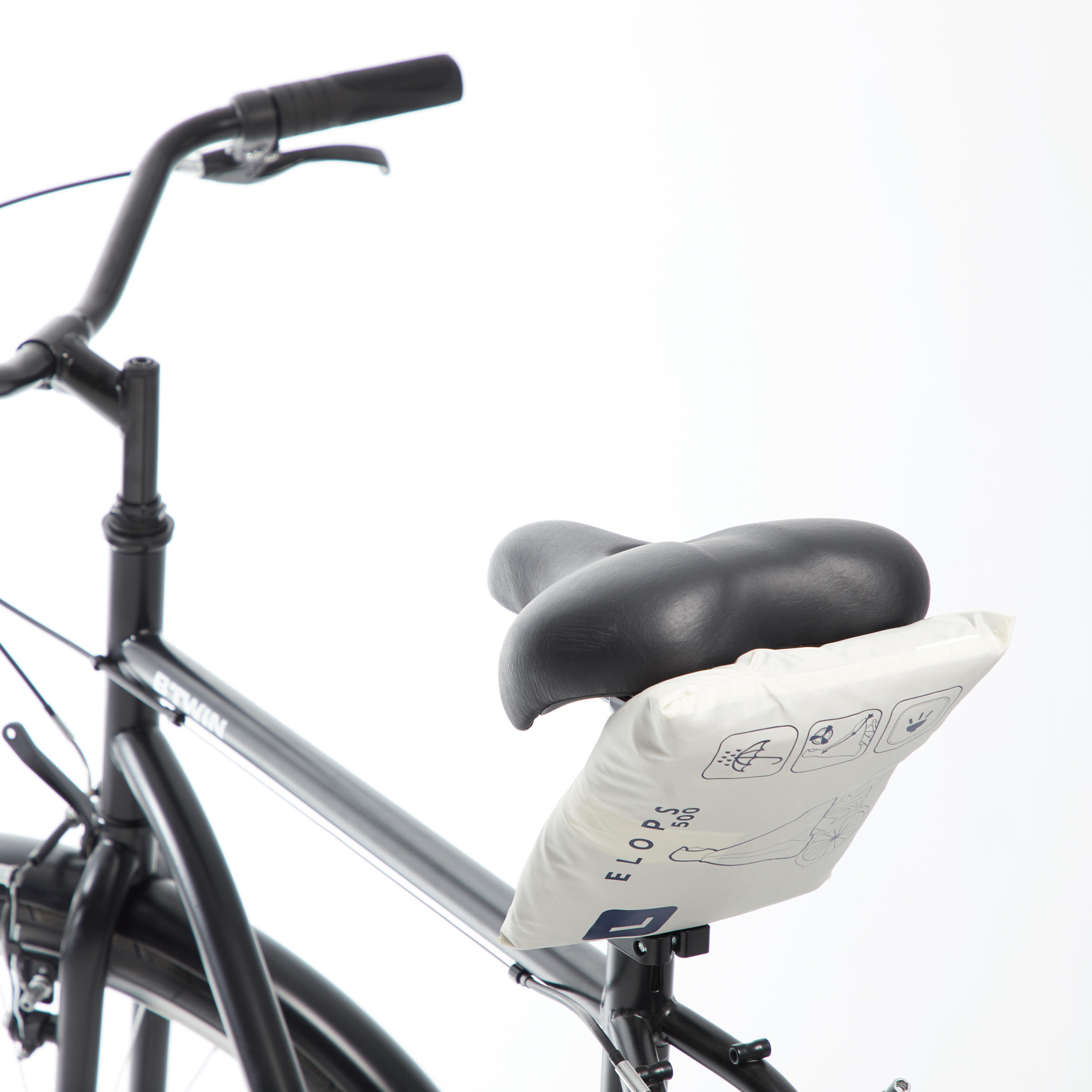 500 Cycling Rain Poncho - Navy/Beige 11/11