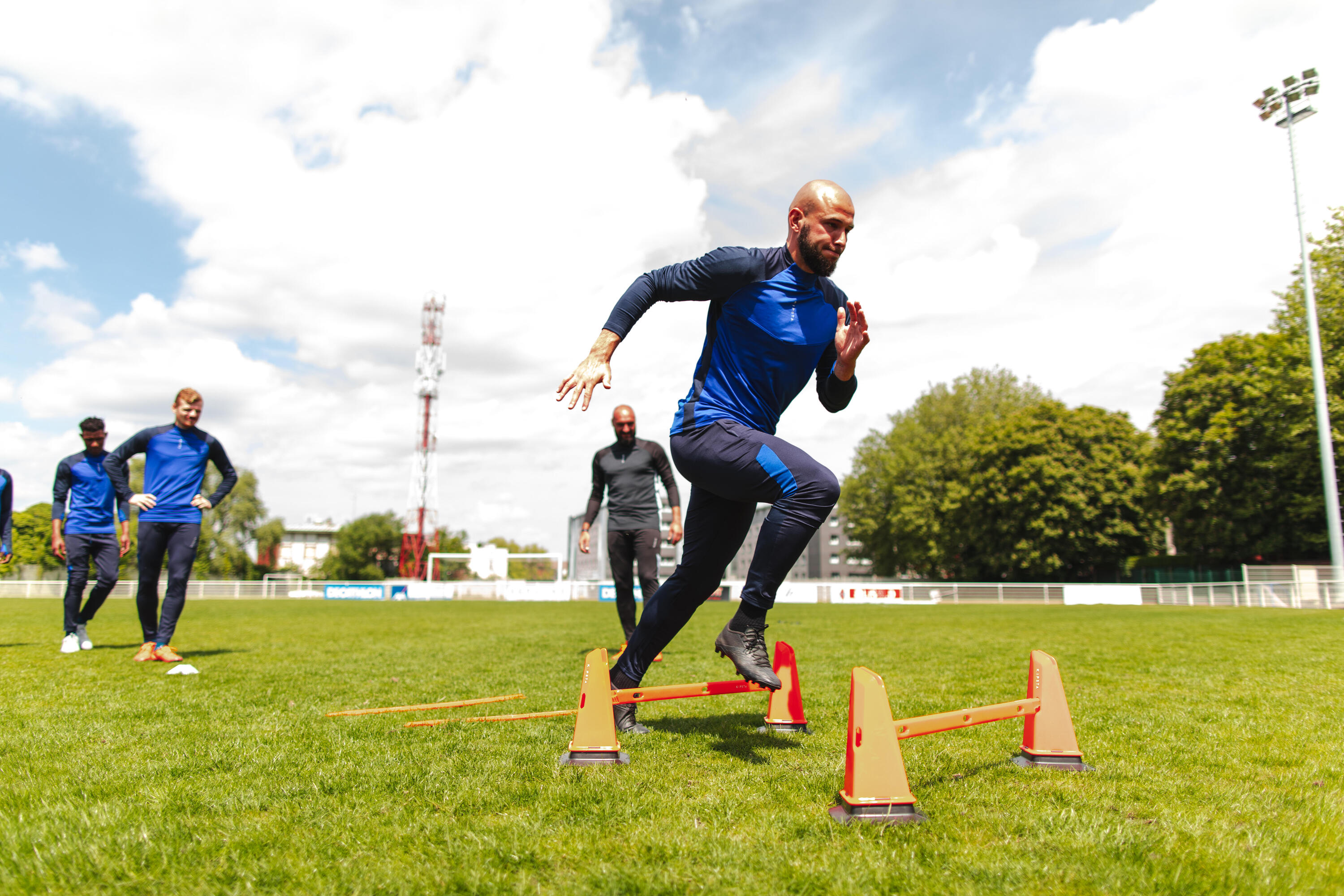 90 cm Football Training Bars Twin-Pack Modular - Orange 4/6