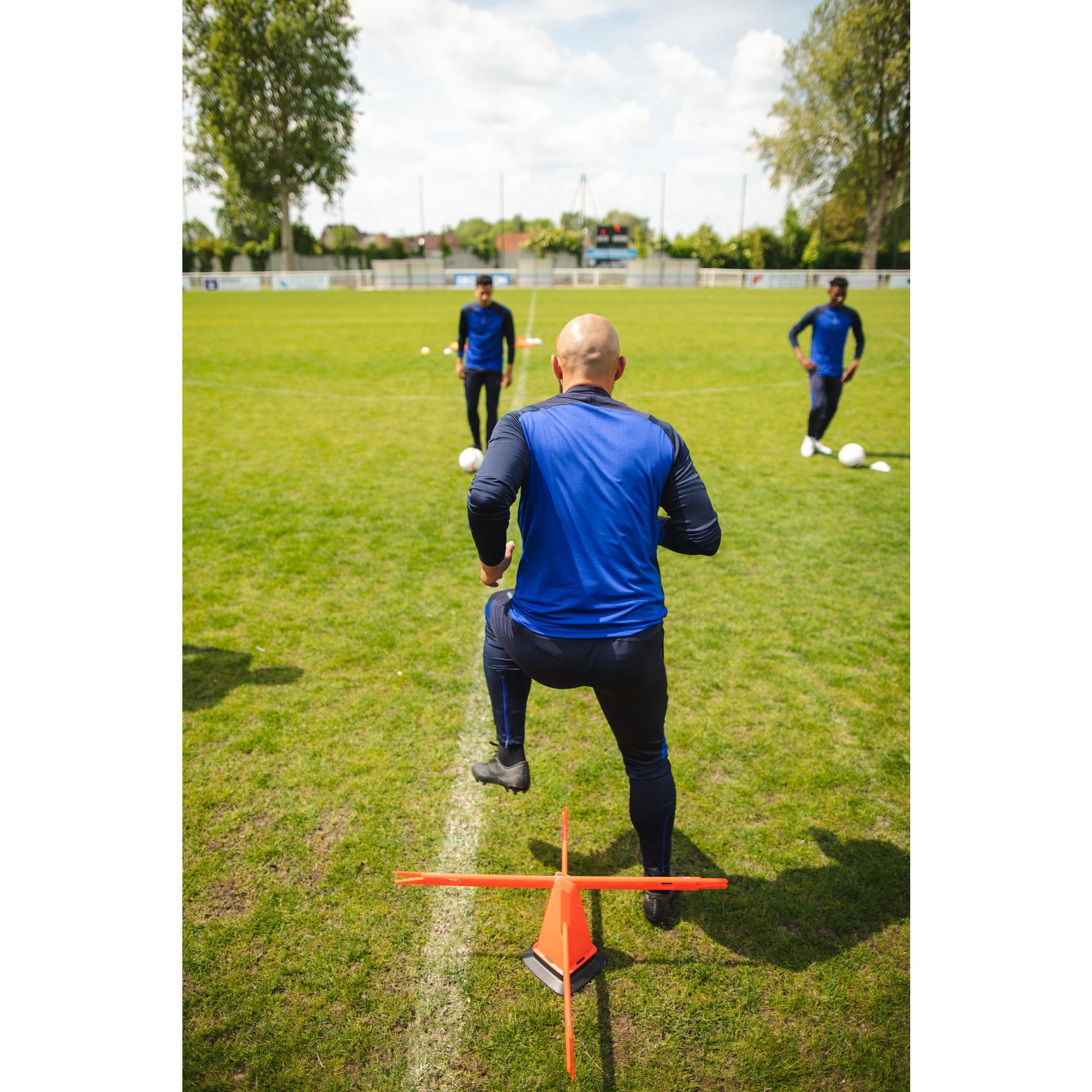 Set of 4 Modular 30cm orange weighted training cones